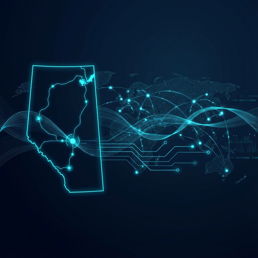 Global Digital Connections Map